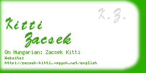 kitti zacsek business card